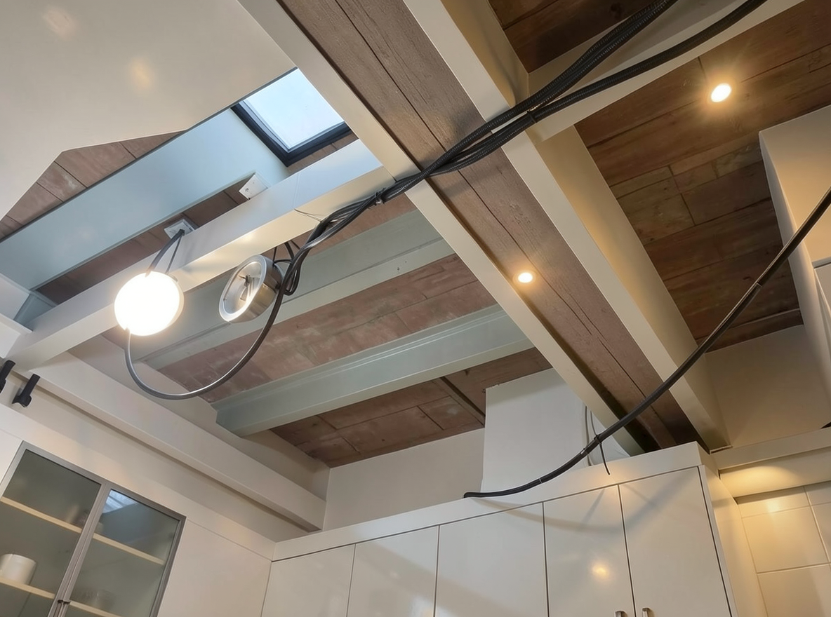 Main redesign studio: Redesign this room in a Modern interior style: clean lines, a neutral palette with bold accents, sleek low-profile furniture, glass and matte-metal su