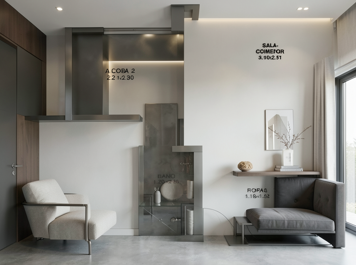 Main redesign studio: Redesign this room in a Modern interior style: clean lines, a neutral palette with bold accents, sleek low-profile furniture, glass and matte-metal su